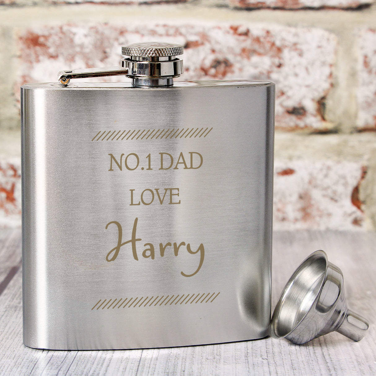 Personalised Classic Stainless Steel Hip Flask - Hip Flasks at Gift Moments