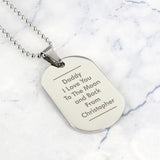 Personalised Stainless Steel Dog Tag Necklace: 5 - Necklaces By Gift Moments