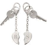 Personalised Initials Two Hearts Keyring - Keyrings at Gift Moments