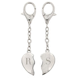 Personalised Initials Two Hearts Keyring - Keyrings at Gift Moments