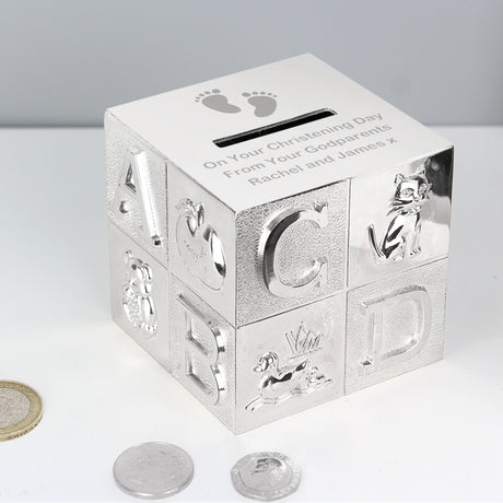 Personalised Footprints ABC Money Box - Money Boxes at Gift Moments