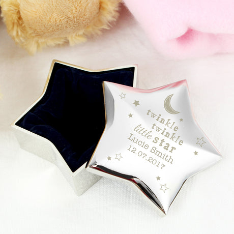 Personalised Twinkle Twinkle Star Trinket Box - Trinket Boxes at Gift Moments