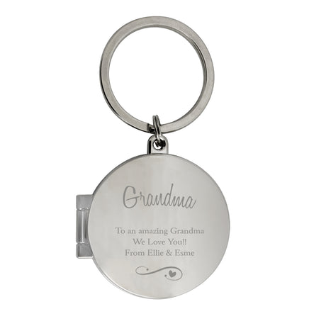 Personalised Swirls & Hearts Photo Keyring - Keyrings at Gift Moments