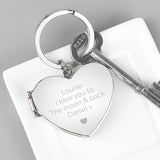 Personalised Heart Photoframe Keyring Default Title - Keyrings at Gift Moments