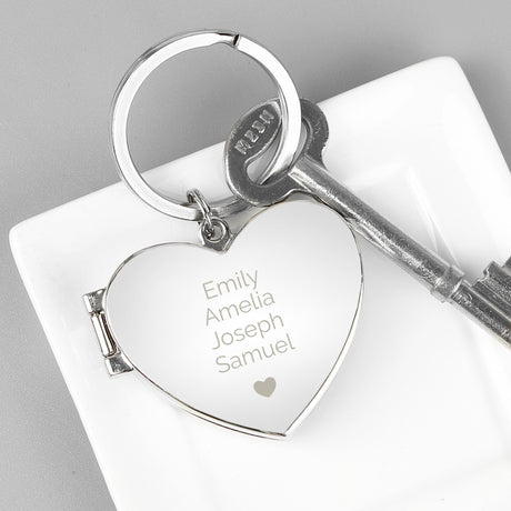 Personalised Heart Photoframe Keyring - Keyrings at Gift Moments