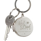 No.1 Dad Personalised Photo Keyring: 2 - Keyrings By Gift Moments