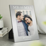 Personalised Mr & Mrs Silver Photo Frame: 2 - Photo Frames By Gift Moments