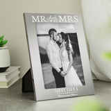 Personalised Mr & Mrs Silver Photo Frame 5x7: 3 - Photo Frames By Gift Moments