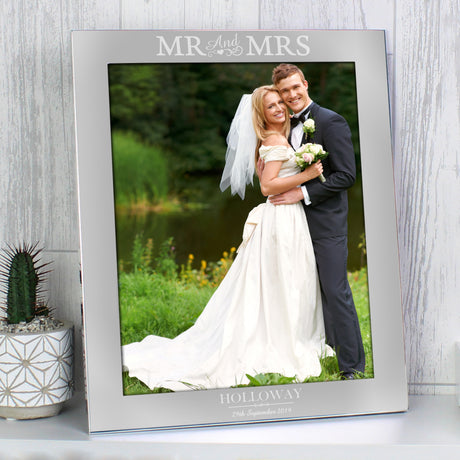 Personalised Mr & Mrs Silver Photo Frame: 3 - Photo Frames By Gift Moments