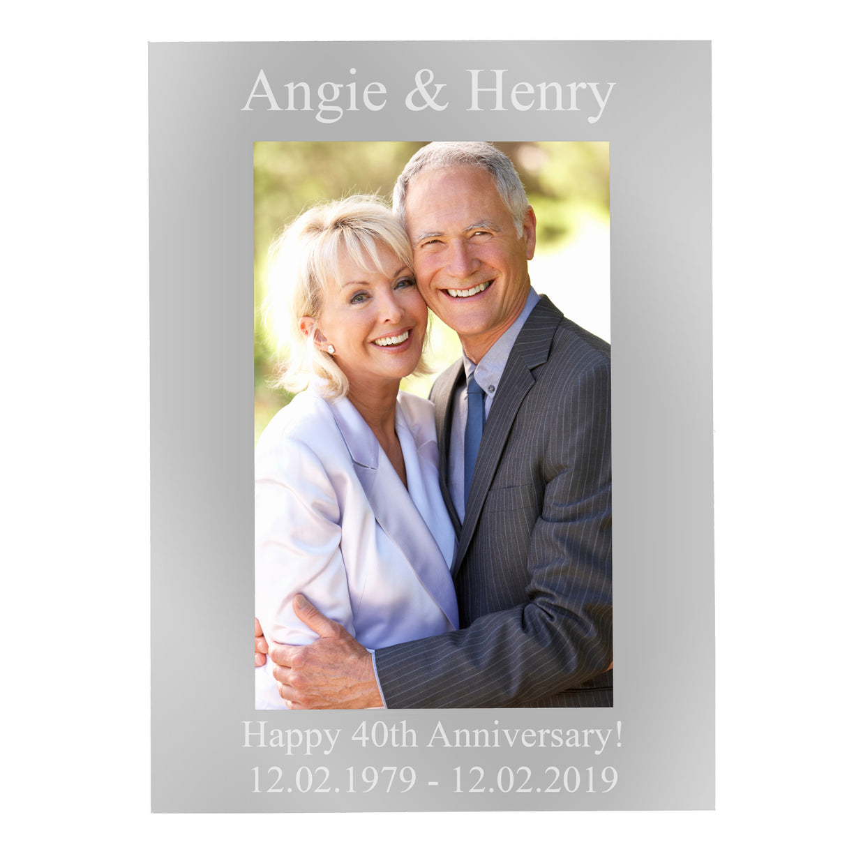 Personalised Silver 6x4 Photo Frame: 8 - Photo Frames By Gift Moments