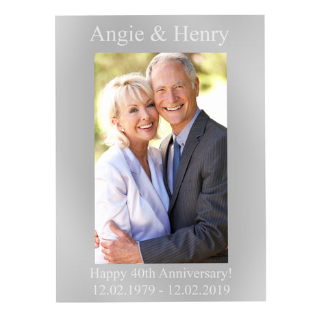 Personalised Silver 6x4 Photo Frame: 8 - Photo Frames By Gift Moments