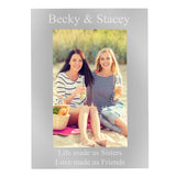 Personalised Silver 6x4 Photo Frame: 7 - Photo Frames By Gift Moments