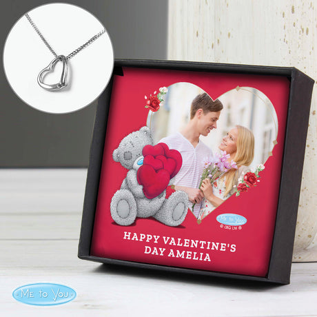 Personalised Me To You Photo Upload Heart Necklace and Box - Jewellery at Gift Moments