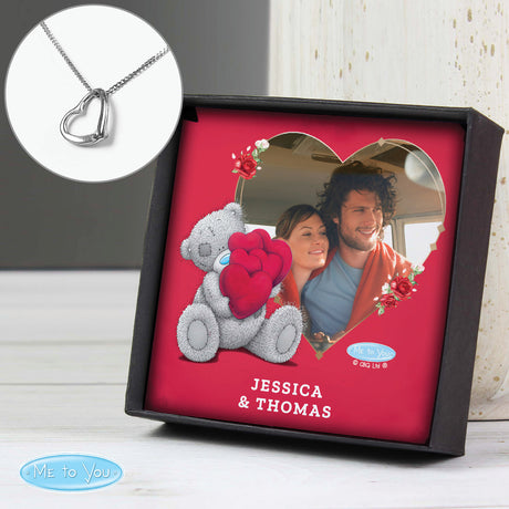 Personalised Me To You Photo Upload Heart Necklace and Box - Jewellery at Gift Moments