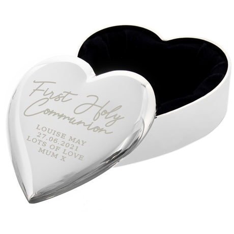 Personalised First Holy Communion Heart Trinket Box - Trinket Boxes at Gift Moments