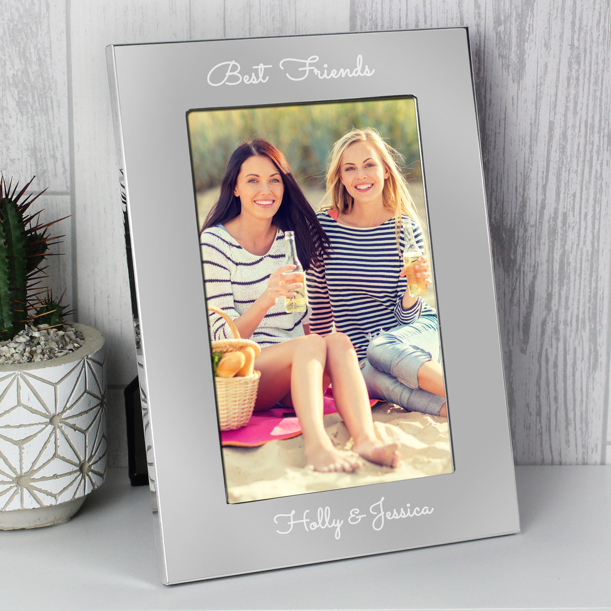 Personalised Silver 5x7 Photo Frame: 6 - Photo Frames By Gift Moments