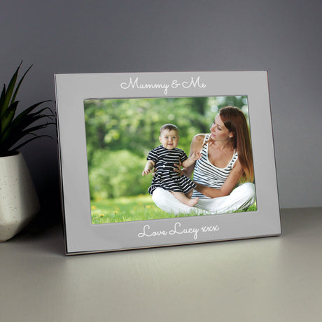 Personalised Silver 5x7 Photo Frame: 6 - Photo Frames By Gift Moments