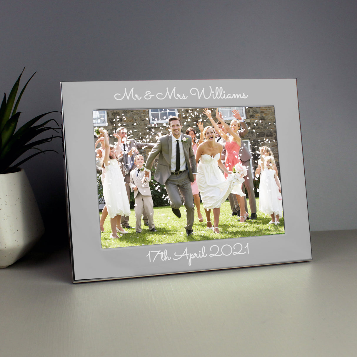 Personalised Silver 5x7 Photo Frame: 7 - Photo Frames By Gift Moments