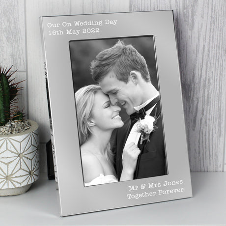 Personalised Silver 5x7 Photo Frame: 3 - Photo Frames By Gift Moments