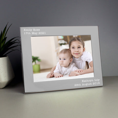 Personalised Silver 5x7 Photo Frame: 6 - Photo Frames By Gift Moments