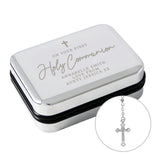 Personalised First Holy Communion Rosary Beads and Cross Trinket Box - Jewellery at Gift Moments