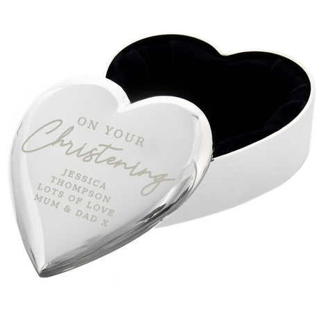 Personalised Christening Heart Trinket Box - Trinket Boxes at Gift Moments