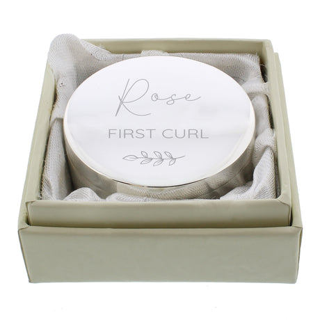 Personalised Botanical First Tooth/Curl Trinket Box - Trinket Boxes at Gift Moments