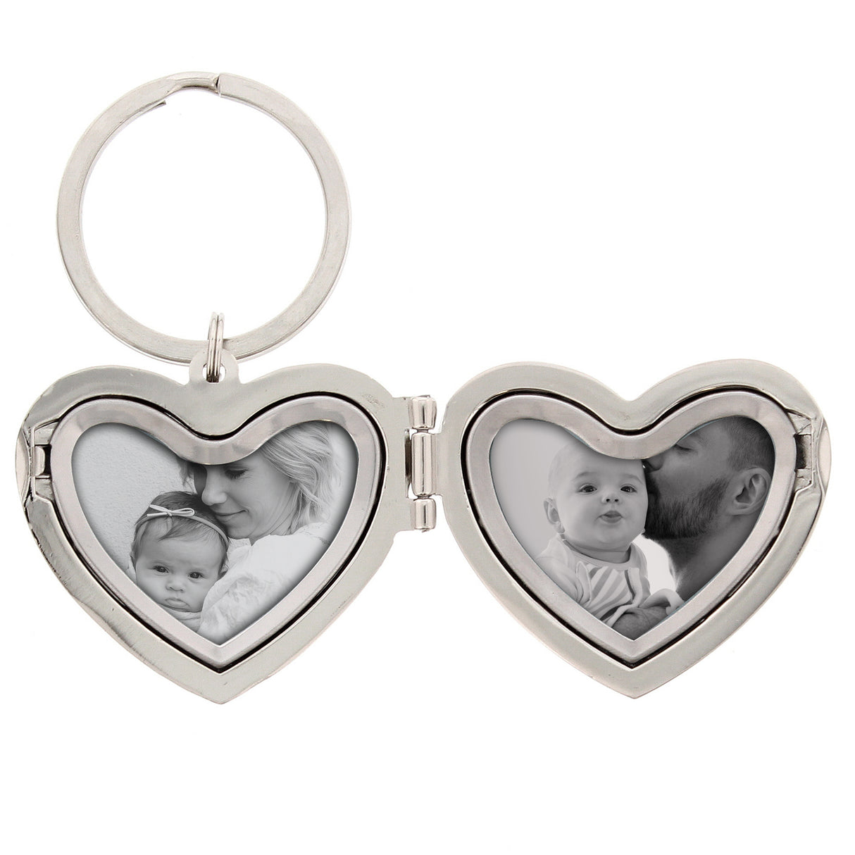 Personalised Floral Heart Photo Frame Keyring - Keyrings at Gift Moments