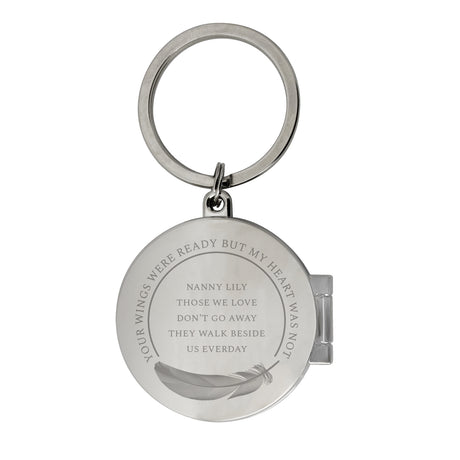 Personalised In Loving Memory Round Photo Keyring - Keyrings at Gift Moments