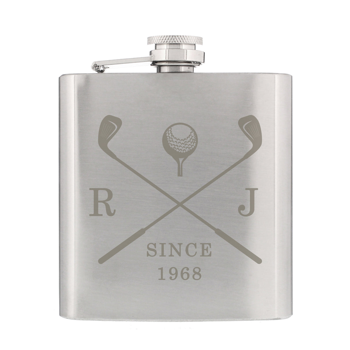 Personalised Golf Stainless Steel Hip Flask: 5 - Hip Flasks By Gift Moments