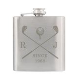 Personalised Golf Stainless Steel Hip Flask: 5 - Hip Flasks By Gift Moments