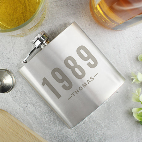 Personalised Date & Name Hip Flask - Hip Flasks at Gift Moments