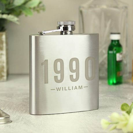 Personalised Date & Name Hip Flask - Hip Flasks at Gift Moments