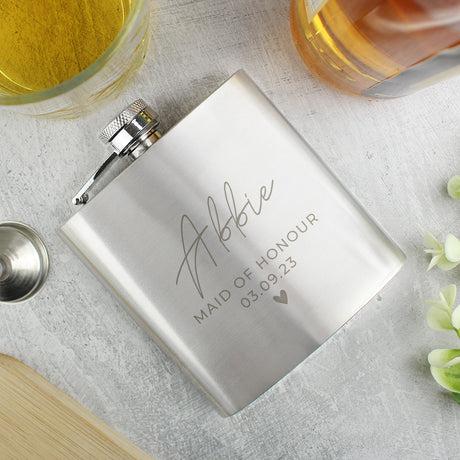 Personalised Free Text Wedding Party Hip Flask - Hip Flasks at Gift Moments