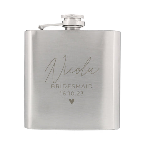 Personalised Free Text Wedding Party Hip Flask - Hip Flasks at Gift Moments