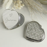 Personalised Diamante Heart Compact Mirror: 4 - Compact Mirrors By Gift Moments