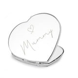 Personalised Diamante Heart Compact Mirror: 5 - Compact Mirrors By Gift Moments