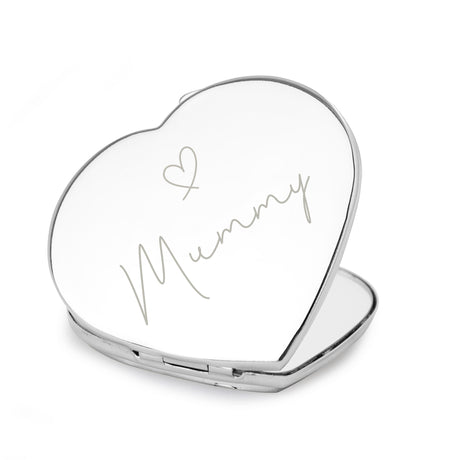 Personalised Diamante Heart Compact Mirror - Compact Mirrors at Gift Moments