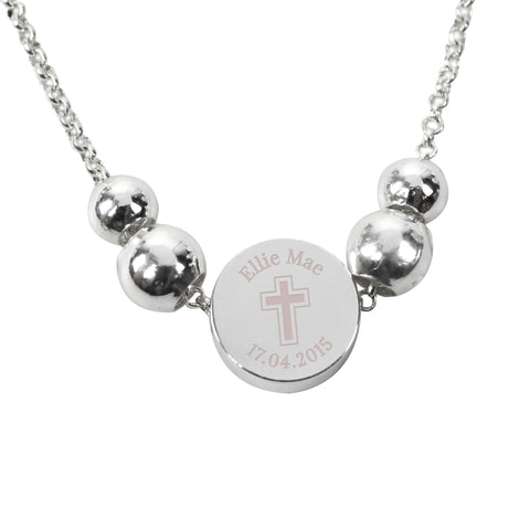 Personalised Silver Plated Cross Round Bracelet - Jewellery at Gift Moments