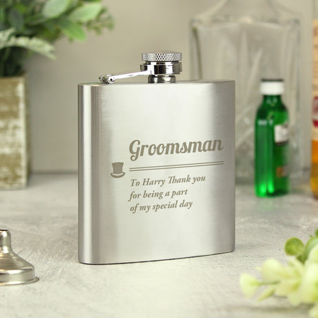 Personalised Groomsman Hip Flask - Hip Flasks at Gift Moments