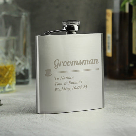 Personalised Groomsman Hip Flask - Hip Flasks at Gift Moments