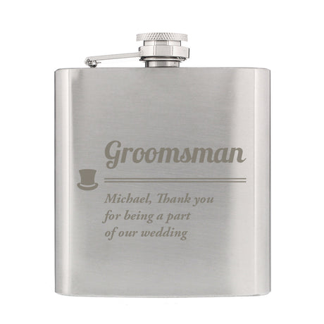 Personalised Groomsman Hip Flask - Hip Flasks at Gift Moments