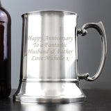 Personalised Stainless Steel Tankard - Tankards at Gift Moments