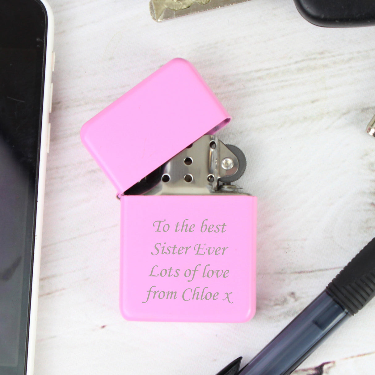 Personalised Pink Lighter: 2 - Smoking Accessories By Gift Moments