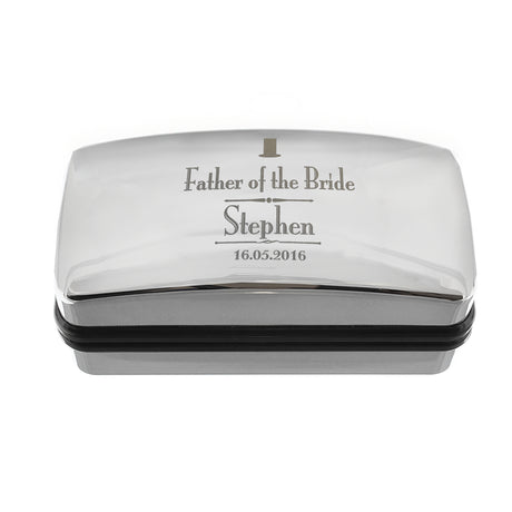 Personalised Decorative Wedding Father of the Bride Cufflink Box - Cufflink Boxes at Gift Moments