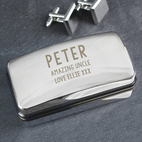 Personalised Free Text Cufflink Box - Cufflink Boxes at Gift Moments