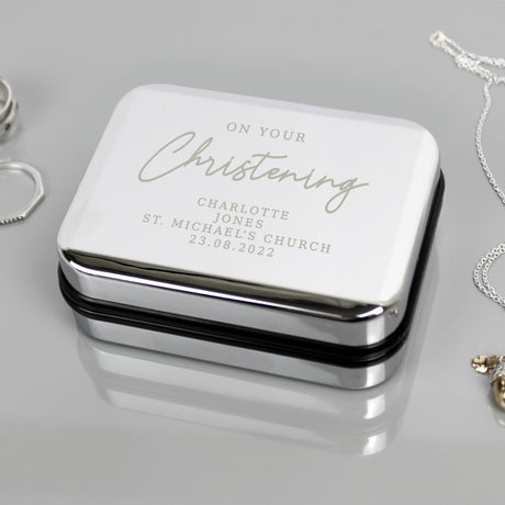 Personalised Christening Necklace Box - Trinket Boxes at Gift Moments