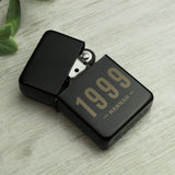 Personalised Date & Name Black Lighter - Smoking Accessories at Gift Moments