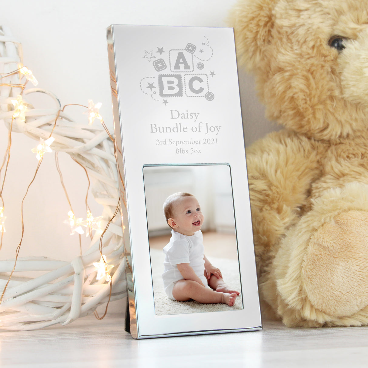 Personalised ABC Small Silver Photo Frame 2x3 Default Title - Photo Frames at Gift Moments