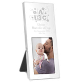 Personalised ABC Small Silver Photo Frame 2x3 - Photo Frames at Gift Moments